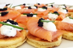 blinis al salmone